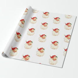 Papper julomslutning i Retro Santa ansikte Presentpapper
