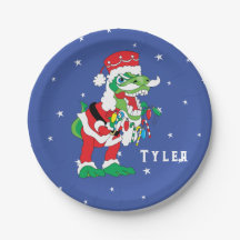 Papper julplåt TySANTAsaurus