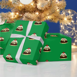Papper julpudding för kute Grönt Presentpapper