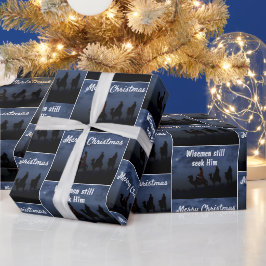 Papper julstjärna och Wiseman Wrapping Presentpapper