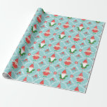 Papper jultomte presentpapper<br><div class="desc">Kute julomslutning papper med en gnom mönster! Roligt för att slå in dina julklappar. Kommer i en mängd färg. Designad av Blackberry Boulevard.</div>