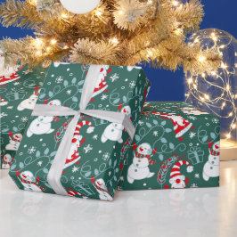 Papper jultomten Snögubbe Wrapping Presentpapper