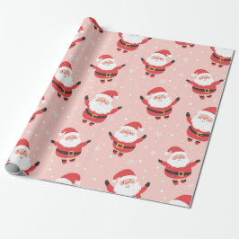 Papper jultomtering av Rosa i Cute Retro Presentpapper
