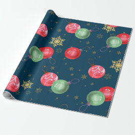Papper jultomteToys Snöflingor Blue Wrapping Presentpapper