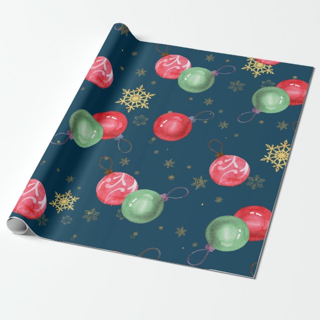 Papper jultomteToys Snöflingor Blue Wrapping Presentpapper (Utrullad)