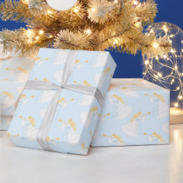 Papper julvattenfärg Angel Noel Wrapping Presentpapper