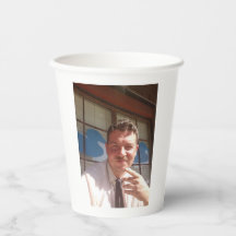 Papper kaffebutik i maltkedjan kopp