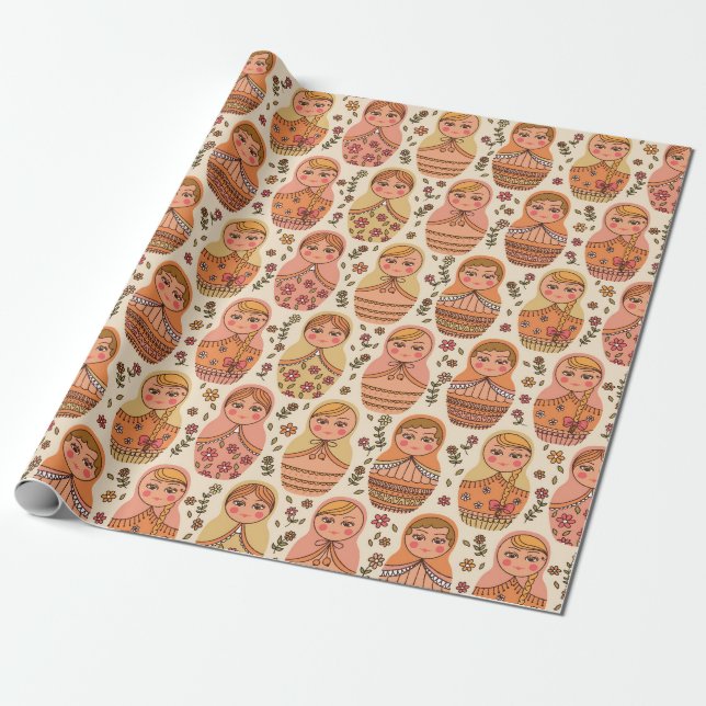 Papper kapning av dockor presentpapper (Utrullad)