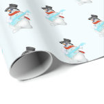 Papper kassering av Cgristmas Snögubbe Guitarist Presentpapper<br><div class="desc">Jul Snögubbe med Guitar Funny Wrapping Papper - Anpassade - Färg / text - MIGNERAD målardesign</div>