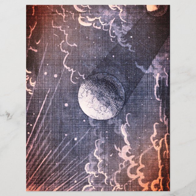 Papper, kelestisk mystisk galaxisk universum scrap (Framsida)