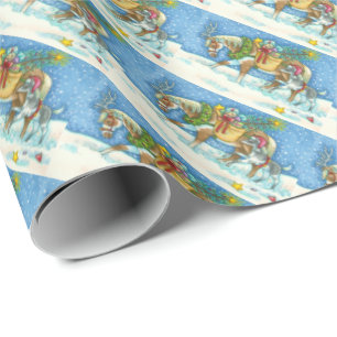 PAPPER KINCOTEAGUE PONY & COLT CHRISTMAS WRAPPING PRESENTPAPPER