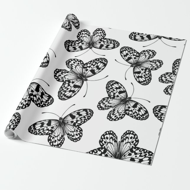 Papper Kite butterfly mönster Presentpapper (Utrullad)