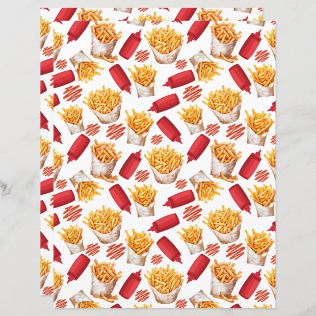 Papper klippbok för Fransk och källdokument (Fram/baksida)