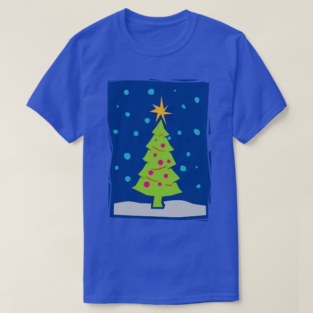 Papper klippning av Chistmas Träd T Shirt (Design framsida)