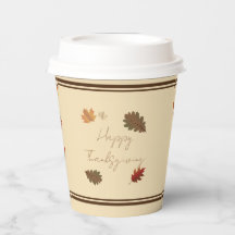 papper Kopp-uppsättning för Happy thanksgiving (me