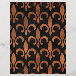 Papper koppar och svart loppur de Lis-skrapbok