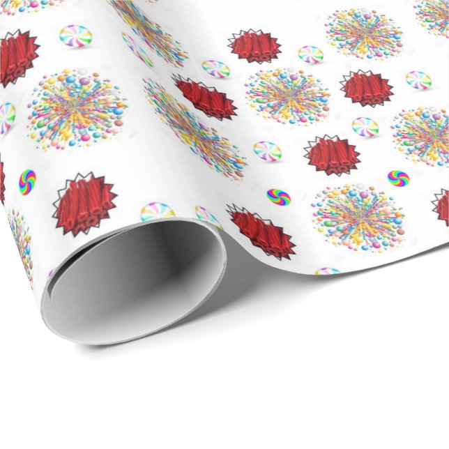 Papper licens för automatisk radbrytning presentpapper (Rullad Hörn)