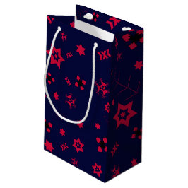 Papper liten mörk blått och röd gåva