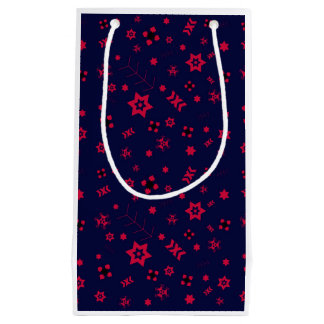 Papper liten mörk blått och röd gåva