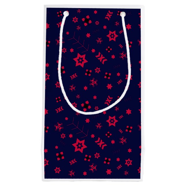 Papper  liten mörk blått och röd gåva (Framsidan)