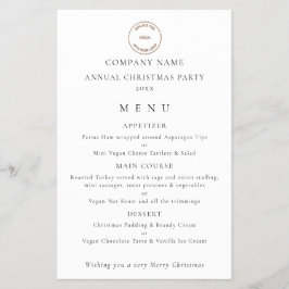 PAPPER | Logotyp Företag jul-meny Party Flygblad