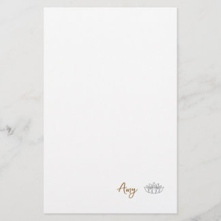 Papper Lotus Stationery för minimalistisk anpassni