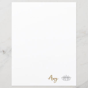 Papper Lotus Stationery för minimalistisk anpassni