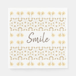 Papper Lunchen Flowered Smile Napkin Pappersservett