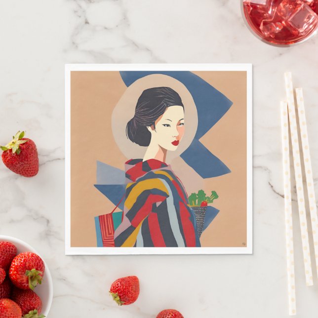 Papper Luncheon Napkin för shoppingdesign Pappersservett (Insitu)