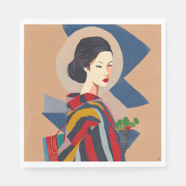 Papper Luncheon Napkin för shoppingdesign Pappersservett