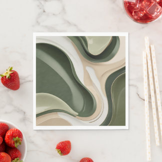 Papper lunchnapkin i snyggt grafik pappersservett