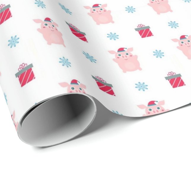 Papper lycklig Piggy Wrapping Presentpapper (Rullad Hörn)