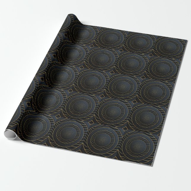 Papper lyxbod, klippt gyllene bakgrunder. presentpapper (Utrullad)