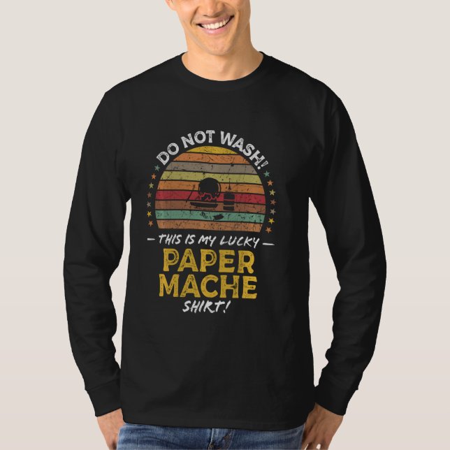 Papper Mache Älskare Funny Quote Graphic-Långärmad T Shirt (Framsida)