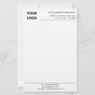 Papper mall för Logotyp Text Business Stationery