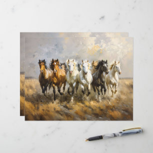 Papper målningsskrapbok för häst, galloping