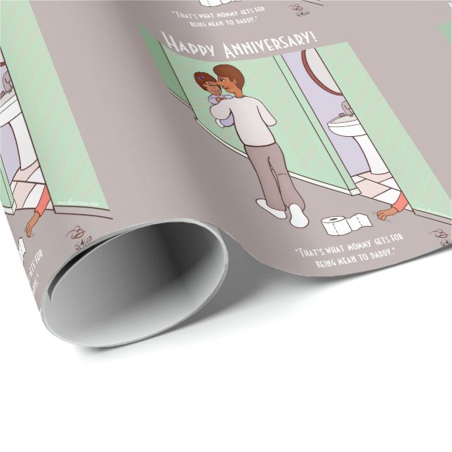 Papper Mamma för inlindad radbrytning i elak Presentpapper (Rullad Hörn)