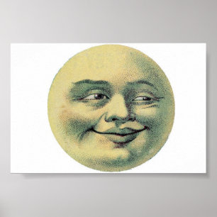 Papper måneaffisch poster
