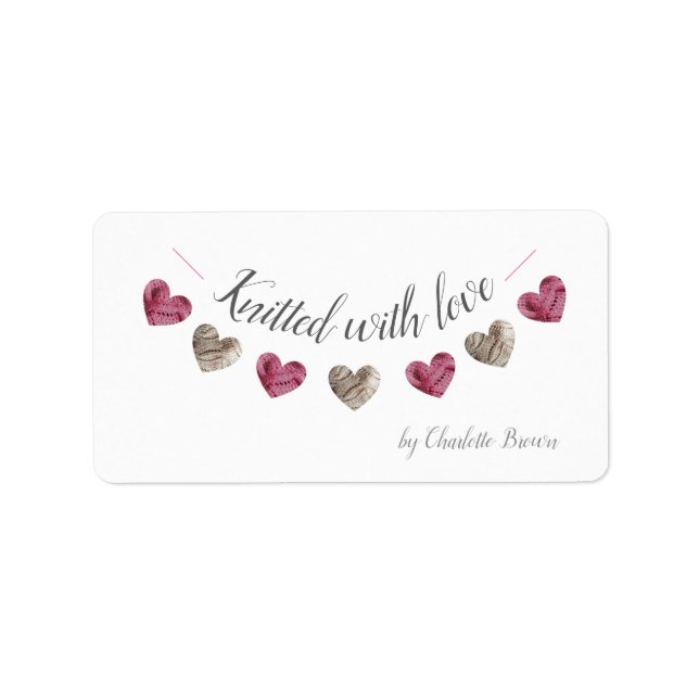 Papper märkning med kärlek-ull adressetikett (Framsidan)