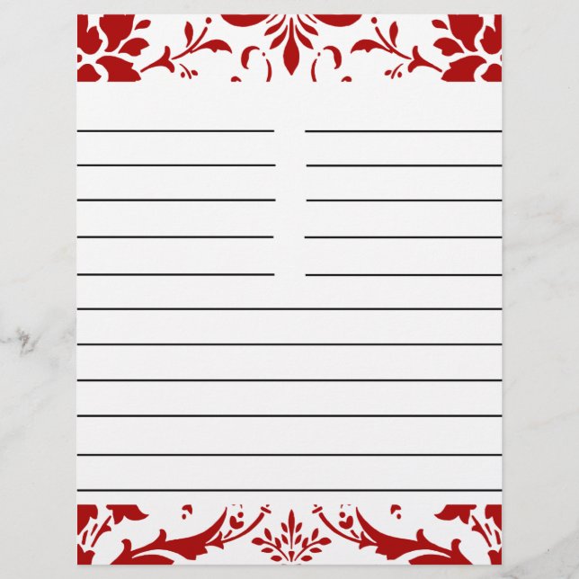 Papper matchning av Red Damask-Personlig (Framsida)