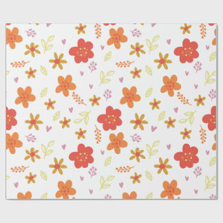 Papper med blomsterdesign – Söta sömlösa blommönst Presentpapper