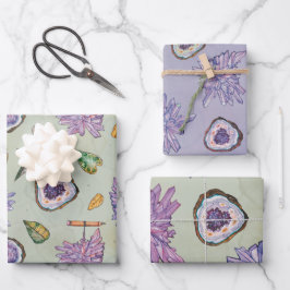 Papper med Crystal och Geode Mönster
