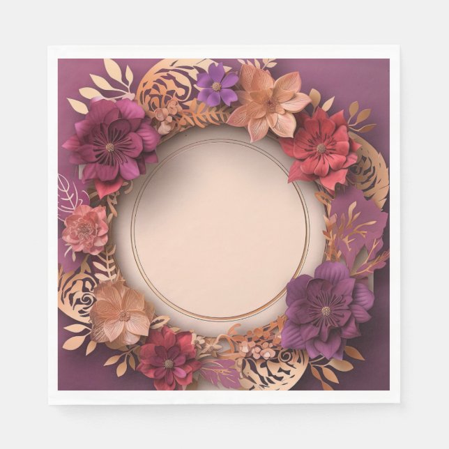Papper med Designer Series Florals Pappersservett (Framsidan)