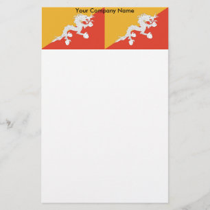 Papper med Flagga av Bhutan