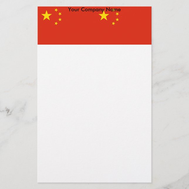 Papper med Flagga av China (Framsida)