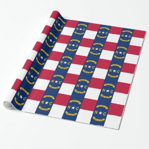 Papper med Flagga av North Carolina Presentpapper