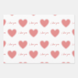 papper med hjärtan och "I kärlek you" citat