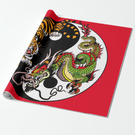 Papper MED JAPANESE YING OCH YANG TIGER Presentpapper