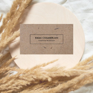 Papper med minimalistisk Modern Rustic Kraft Magnetiska Visitkort