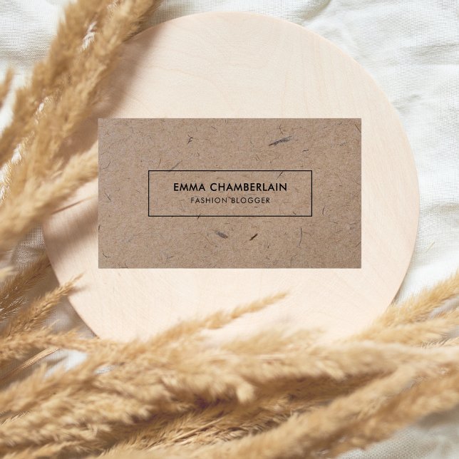 Papper med minimalistisk Modern Rustic Kraft Magnetiska Visitkort (Minimalist Modern Rustic Kraft Paper Magnetic Business Card
)